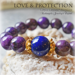 天然石 パワーストーン|ラピスラズリ スギライト　魔除け　幸福　お守り　アーキエンジェルズ　大分市　パワーストーンブレスレット