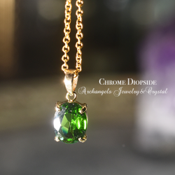 [Attunement]ロシア産 クロムダイオプサイト・18Kペンダント 1.15ct