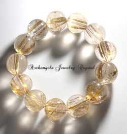 「Golden Power」ルチルクォーツ15mm・ブレス
