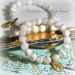 【Outlet!!】フローライトシリカ・ブレス8mm(メダイ付)