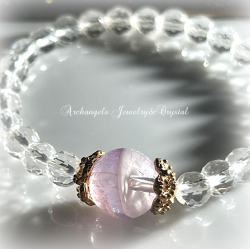 【Outlet!!】オリジナル・ブレス「Amethyst Phantom 」アメジストファントム*クリアクォーツ