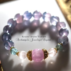 ジュエル・ブレス 「Heart of Spirit」クンツァイト*アパタイト*フローライト（S）