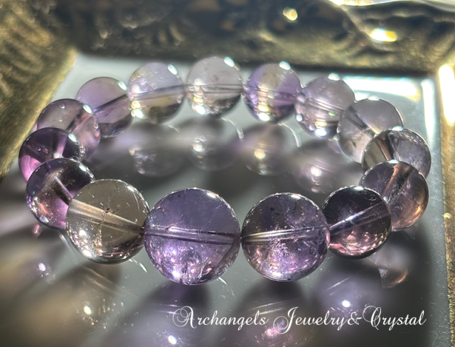 天然石　ハンドメイドブレス　アメトリン　リビアングラス　アメジスト　ハート imgrc0085565308.jpg