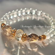 Amuletブレス「Grounding -グラウンディング-」スモーキークォーツ*トルマリン*ブラウントパーズ*フローライト