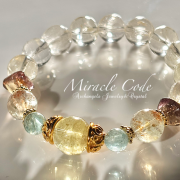 ジュエル・ブレス「Miracle Code」イエロートルマリン*クリアーアパタイト*アルーシャサンストーン*トルマリン*ヒデナイト