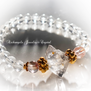 Amuletブレス「Silent Clarity 運命の滞りを洗い流す」ダブルポイント水晶/スーパーセブン/水晶