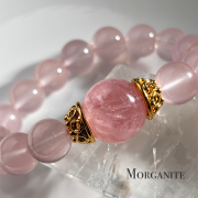 ジュエル・ブレス「Open Heart -願いが動き出す-」 モルガナイト*スターローズクォーツ