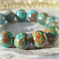 天然石 パワーストーン|クリソコラ　Chrysocolla　珪孔雀石　ブレス 　パワーストーンブレスレット　アーキエンジェルズ