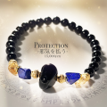 オリジナル・ブレス「Protection（プロテクション）-邪気を払う- 」オブシディアン*ラピスラズリ*ルチル*オニキス