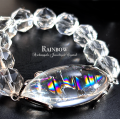 オリジナル・ブレス「Rainbow」アイリスクォーツ＆クリアクォーツ スターカット