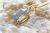 天然石 パワーストーン|デュモルチェライトinクォーツ　silver925 18K gold plated　Un mauve アンモーヴ　ペンダント