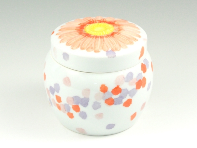 インテリア骨壺 花吹雪 メモリアルポット ４寸(内径9cm)