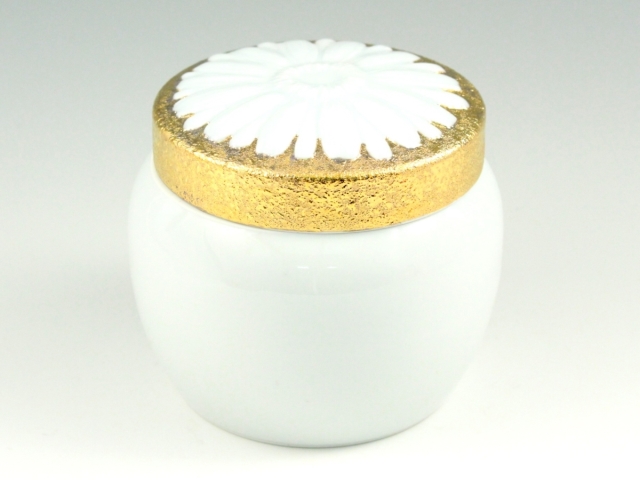 インテリア骨壺 金彩 メモリアルポット ５寸(内径12cm)