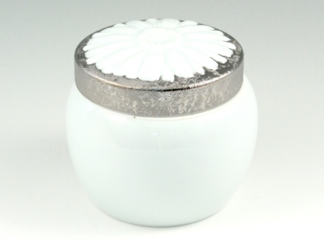 インテリア骨壺 プラチナ彩 メモリアルポット ５寸(内径12cm)