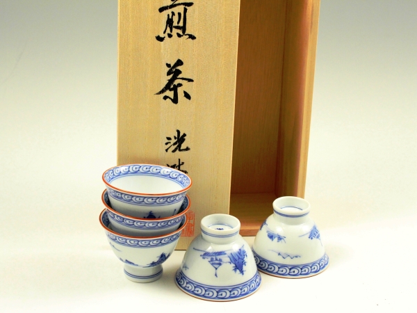 京山水　小千茶揃(玉露煎茶5客揃)