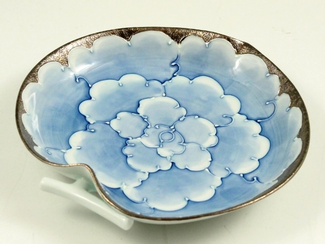 プラチナ牡丹　７寸りんご皿