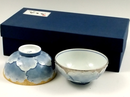 金牡丹・プラチナ牡丹　組茶碗