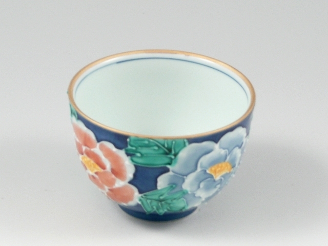 染錦二色牡丹　千茶