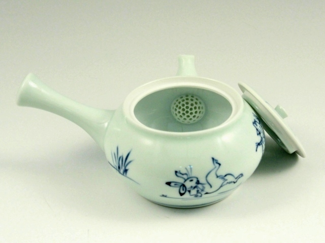 鳥獣戯画茶器セット 急須 湯呑み 有田焼 お茶入れ 小物入れ 柄物