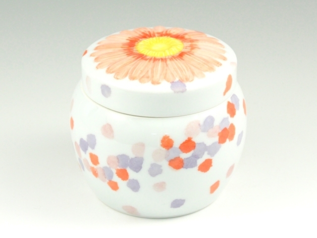 インテリア骨壺 花吹雪 メモリアルポット ４寸(内径9cm)
