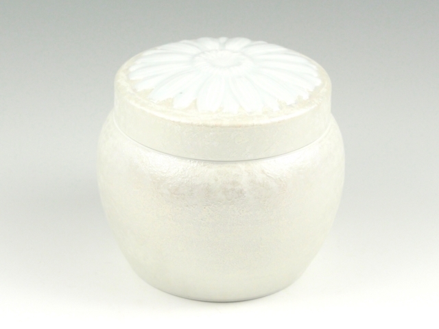 インテリア骨壺 ラスター彩 メモリアルポット ４寸(内径9cm)