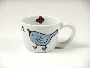 【名入れ・文字入れ】森の仲間たち（小鳥）　ミニマグカップ