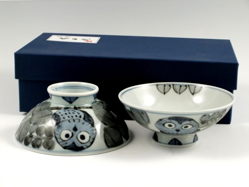 ふくろう　組茶碗