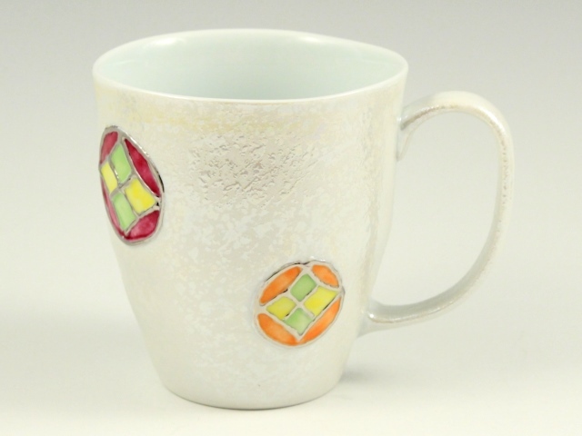 ラスター七宝彩(赤)　マグカップ