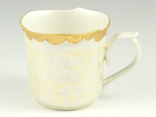 金松葉吹ラスターゴールド輪花型マグカップ