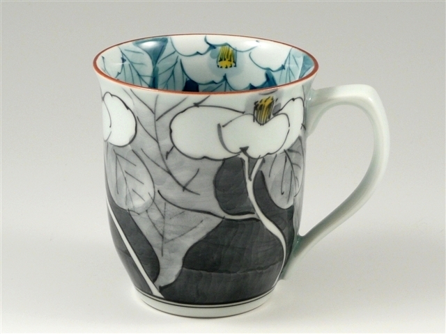 色分山茶花　マグカップ