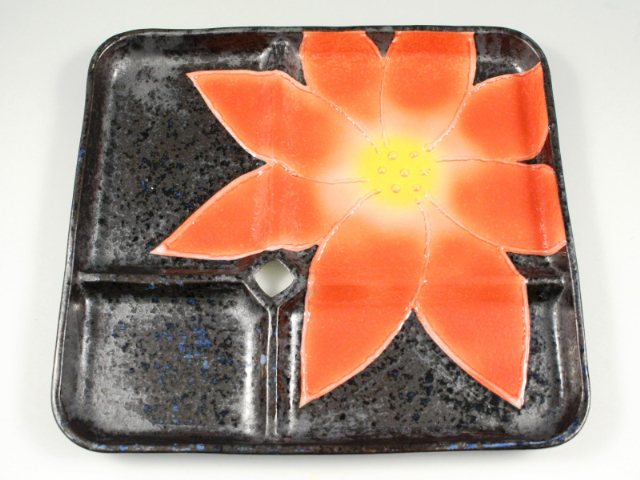 大輪(赤) One Plate 1+3 with hole【オールインワン仕切りプレート】