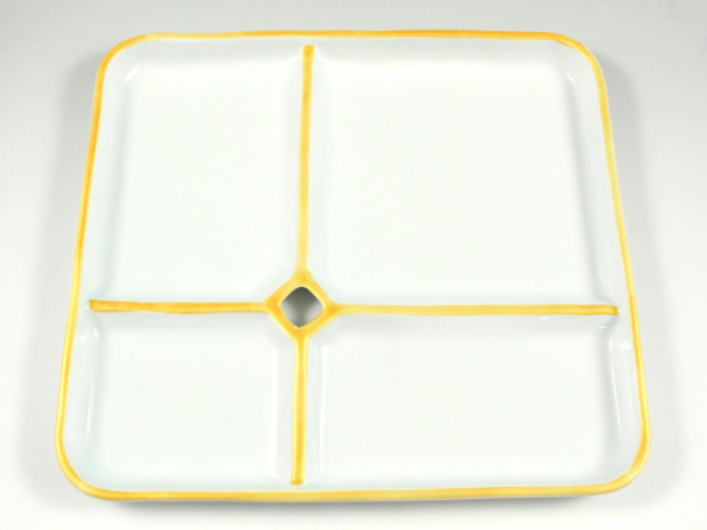 雲母金ライン One Plate 1+3 with hole【オールインワン仕切りプレート】