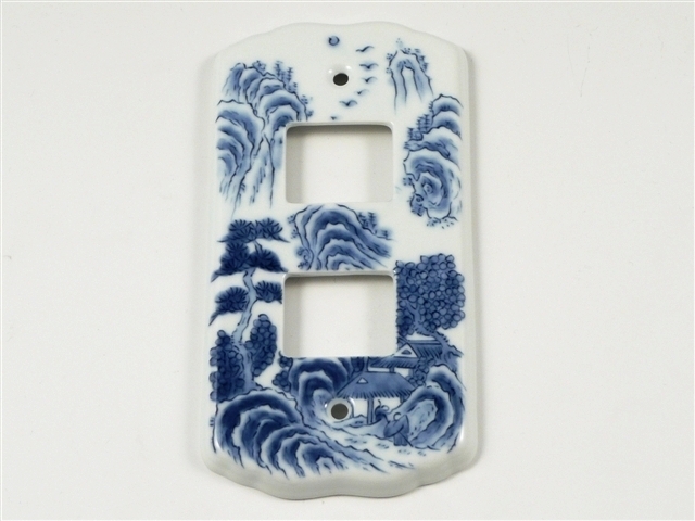 山水　スイッチプレート　２穴