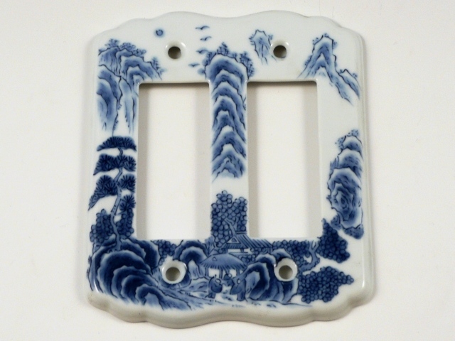 山水　スイッチプレート　６穴