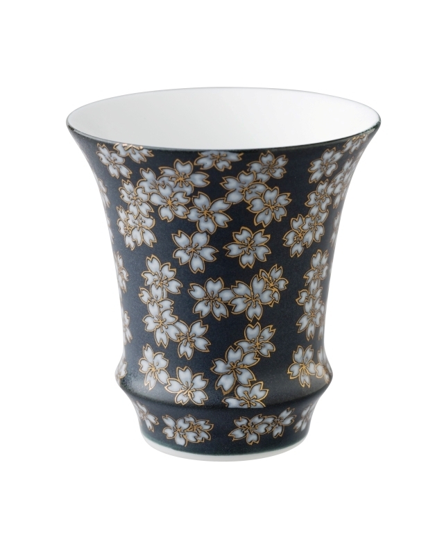 【有田焼 匠の蔵】夜桜（反）　SAKE GLASS