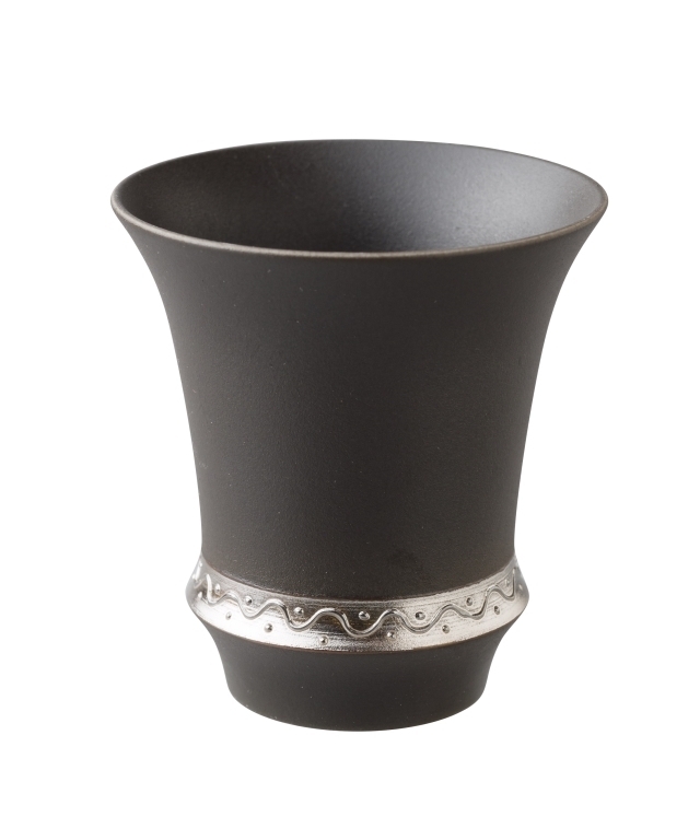 【有田焼 匠の蔵】いぶし銀（反）　SAKE GLASS