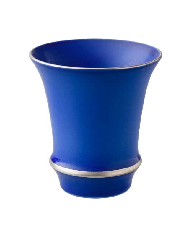 【有田焼 匠の蔵】瑠璃（反）　SAKE GLASS