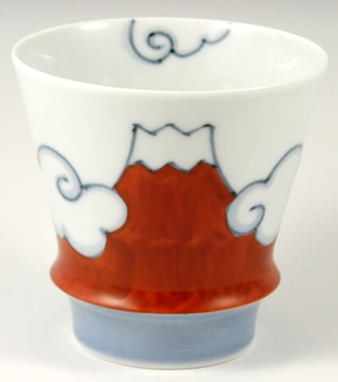 【匠の蔵　至高の焼酎グラス】 赤富士（富士山）＜オリジナル＞