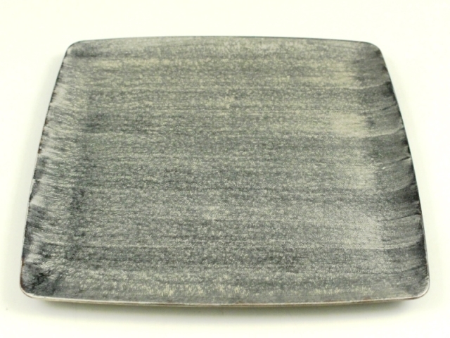 晶雲母銀　７寸正角皿