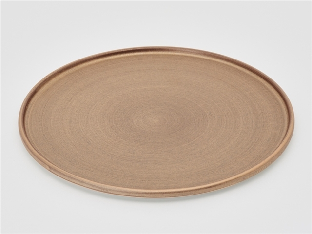 紫素雲母金 24cm渕付丸皿