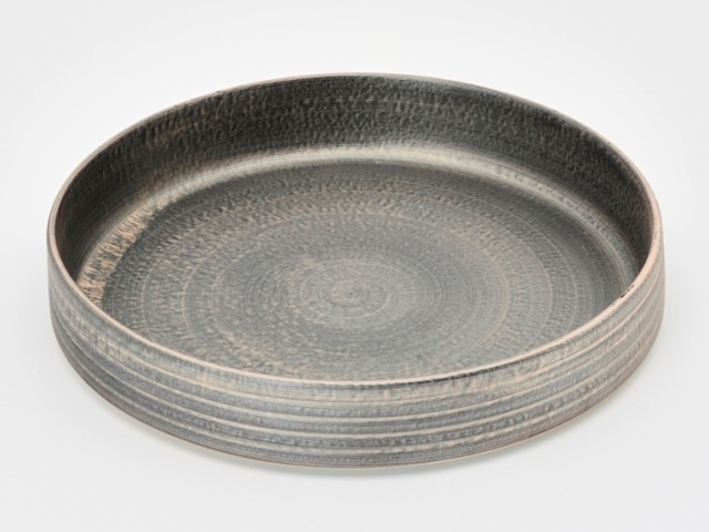 晶雲母銀　24cm深肉皿