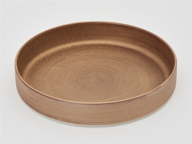 紫素雲母金　24cm深肉皿