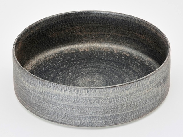 晶雲母銀　24cm深々肉皿