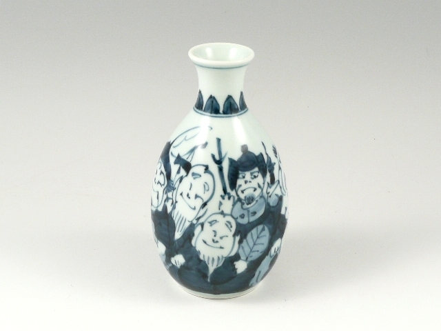 有田焼の七福神 楽天市場】【クーポン配布中】染付 七福神 四角徳利 1合 200ml
