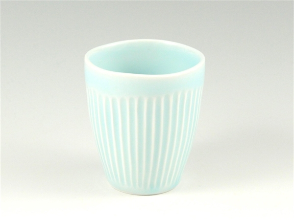 青磁しのぎコップ【湯呑 カップ】