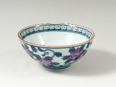 染錦鉄仙花　茶碗 小