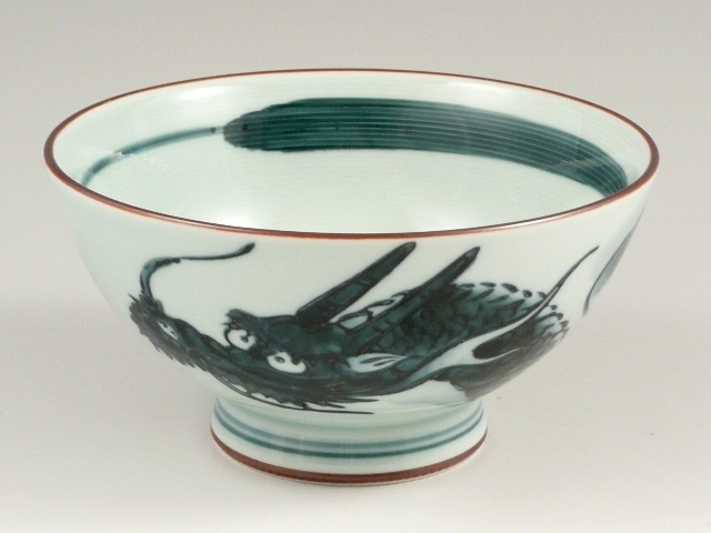 竜絵　特大茶碗
