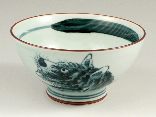 トラ絵　特大茶碗