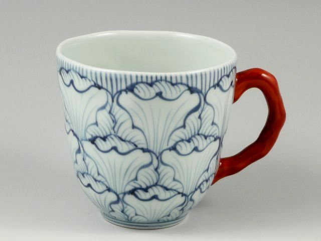 花弁紋(赤)　マグカップ