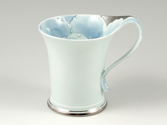 プラチナ牡丹流転型　マグカップ